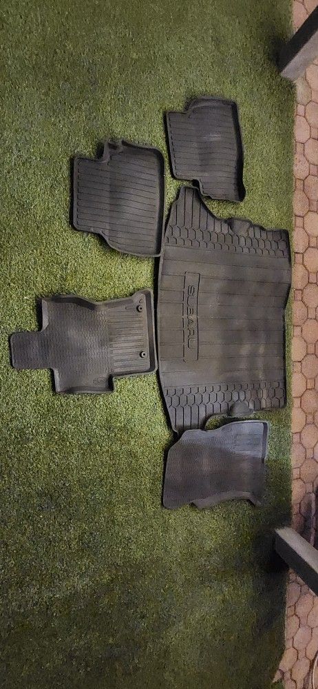 2018-2023 Subaru Crosstrek Full Set of OEM Black Rubber Floor Mats