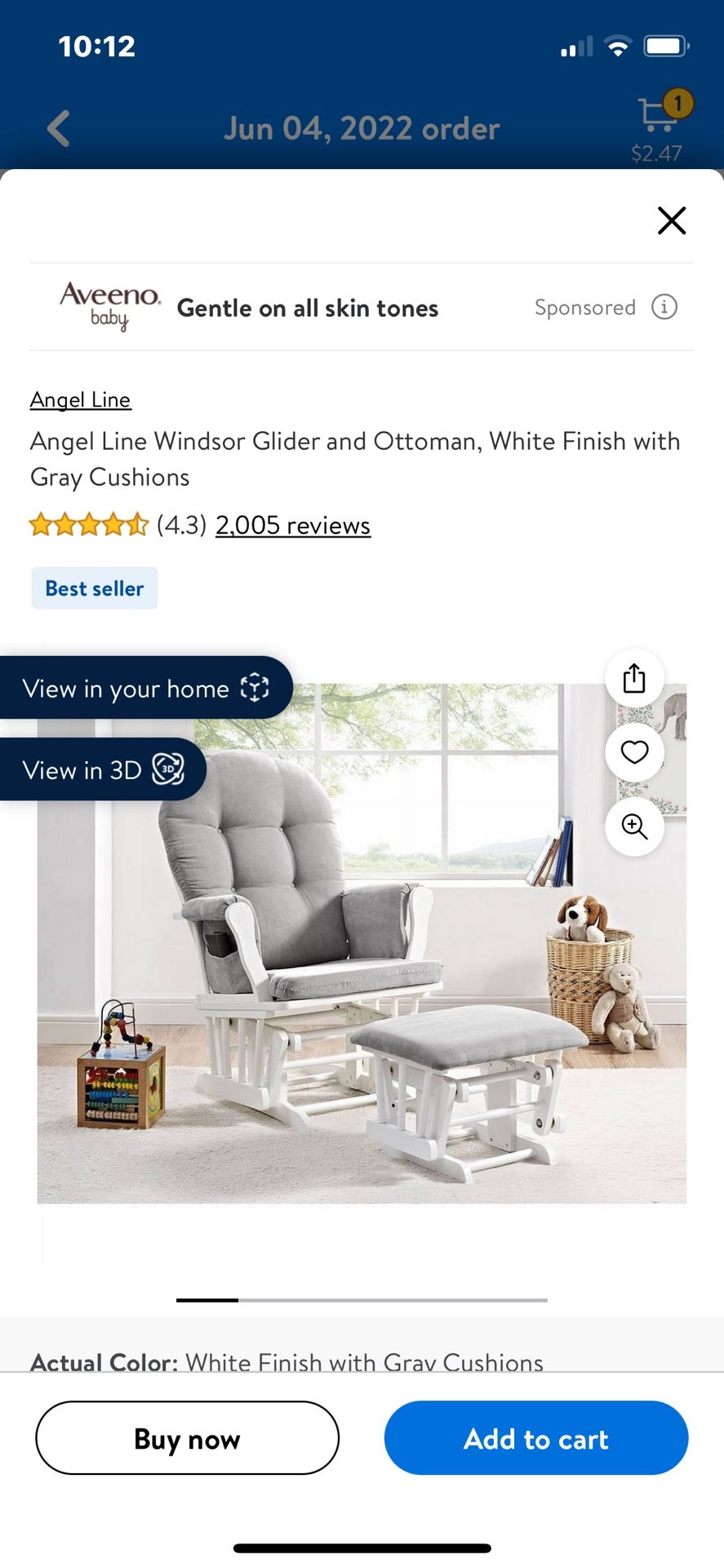 Glider And Ottoman 