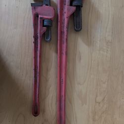 BUNDLE PITTSBURGH 24 In. & 36 in. Steel Pipe Wrenches 