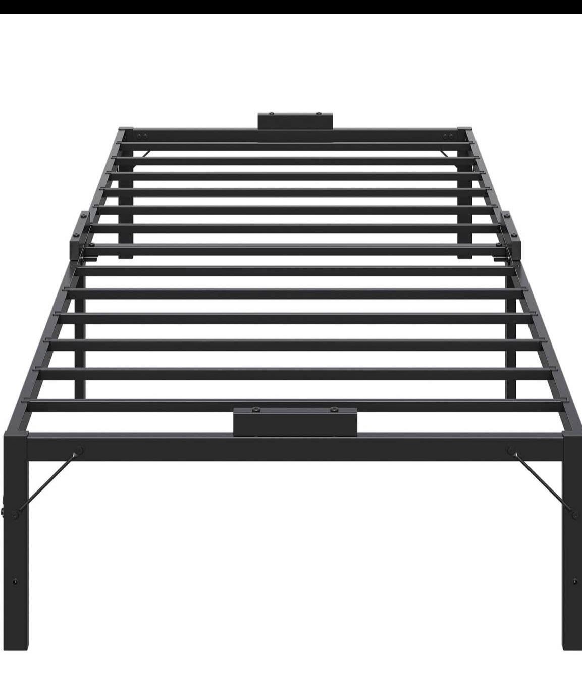 Twin Bed Frame, Metal Platform Bed Frame, Sturdy Bed Frame Twin Size with Storage Space Under Bed
