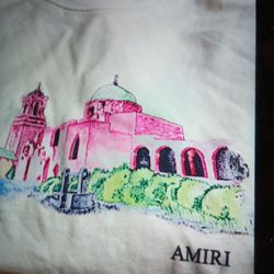 AMIRI CLOTHING COMPANY  GRAPHIC PRINT DESIGNER 100% COTTON CREW NECK FLEECE LONG SLEEVE SWEATER SIZE MEDIUM 