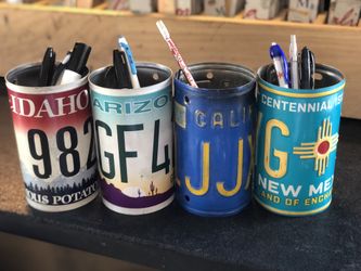 License Plate Pen/pencil Container