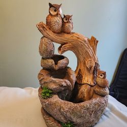 Owl Fountain From Cracker Barrel