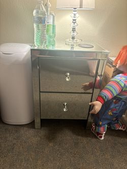 Mirrored Nightstand