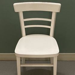 Strong, Small, White-Painted Solid Hardwood Desk Chair - posted price is firm.