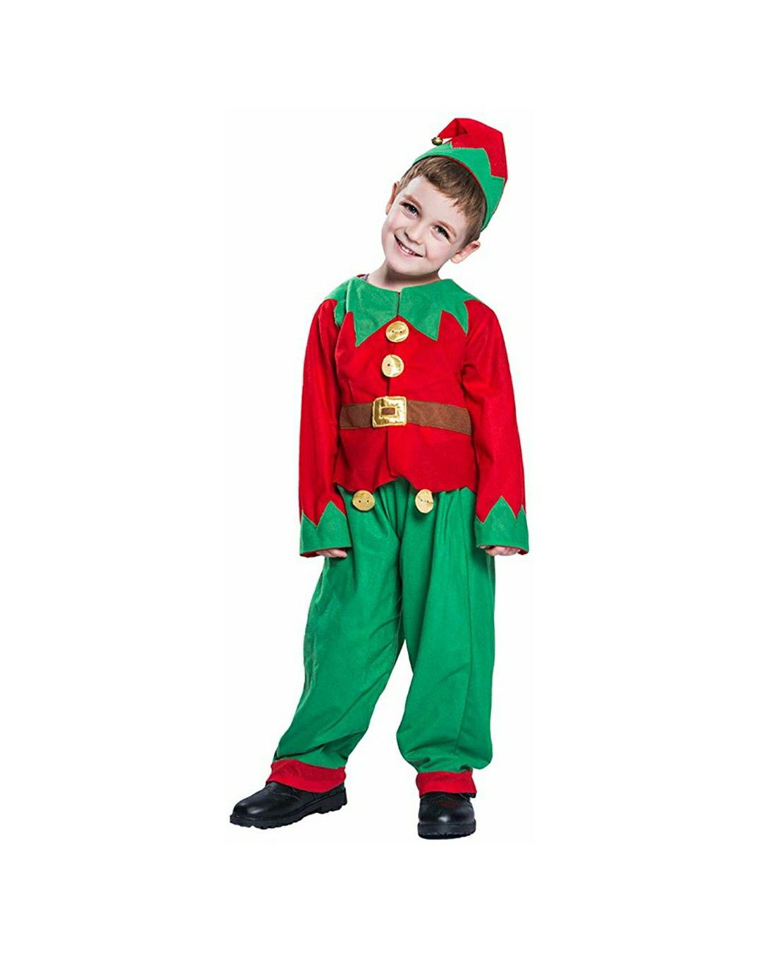 Elf Costume 7 Pieces Christmas Outfit Set Kit