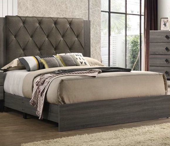 Queen Size Bed  Not Including Mattress and Box spring 