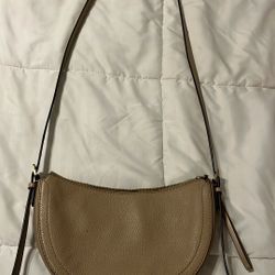 Michael Kors Dover small pebbled leather half-moon crossbody bag 