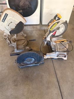 DeWalt chop saw & hitachi $ small metal saw