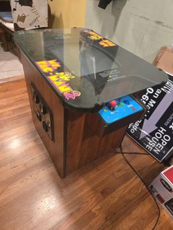 Ms. Pac-Man Cocktail Arcade Table - Multi-Game Happy Hours Board