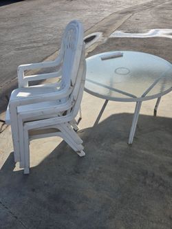 FREE patio table with 3 chairs