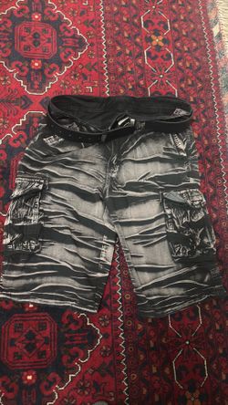 Men's Y2K Grunge Tiger Stripe Cargo Shorts