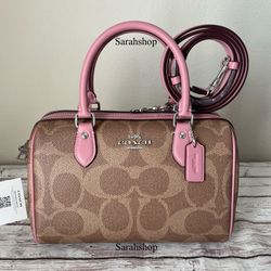Coach Rowan Satchel In Signature Canvas 