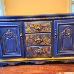 Buffet wooden cabinet Blue stylish