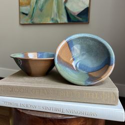 Set Of 2 Handcrafted Bowls ( firm on price )