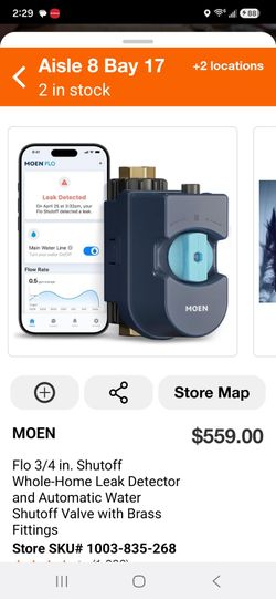 Moen shutoff leak detector new
