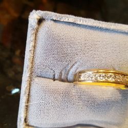 Men's 14 k Gold Ring with Diamonds