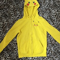 Size 8 Pokémon Boys Zip Up Hoodie Sweatshirt 