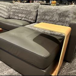 Custom Lovesac Sactional- Vegan Leather & Wolf Phur