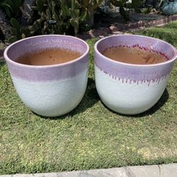 Two Tone Colors Ceramic Pots-Garden Planters($45 each)