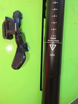 Iridium dropper post has a 30.9mm diameter and 170mm of travel
