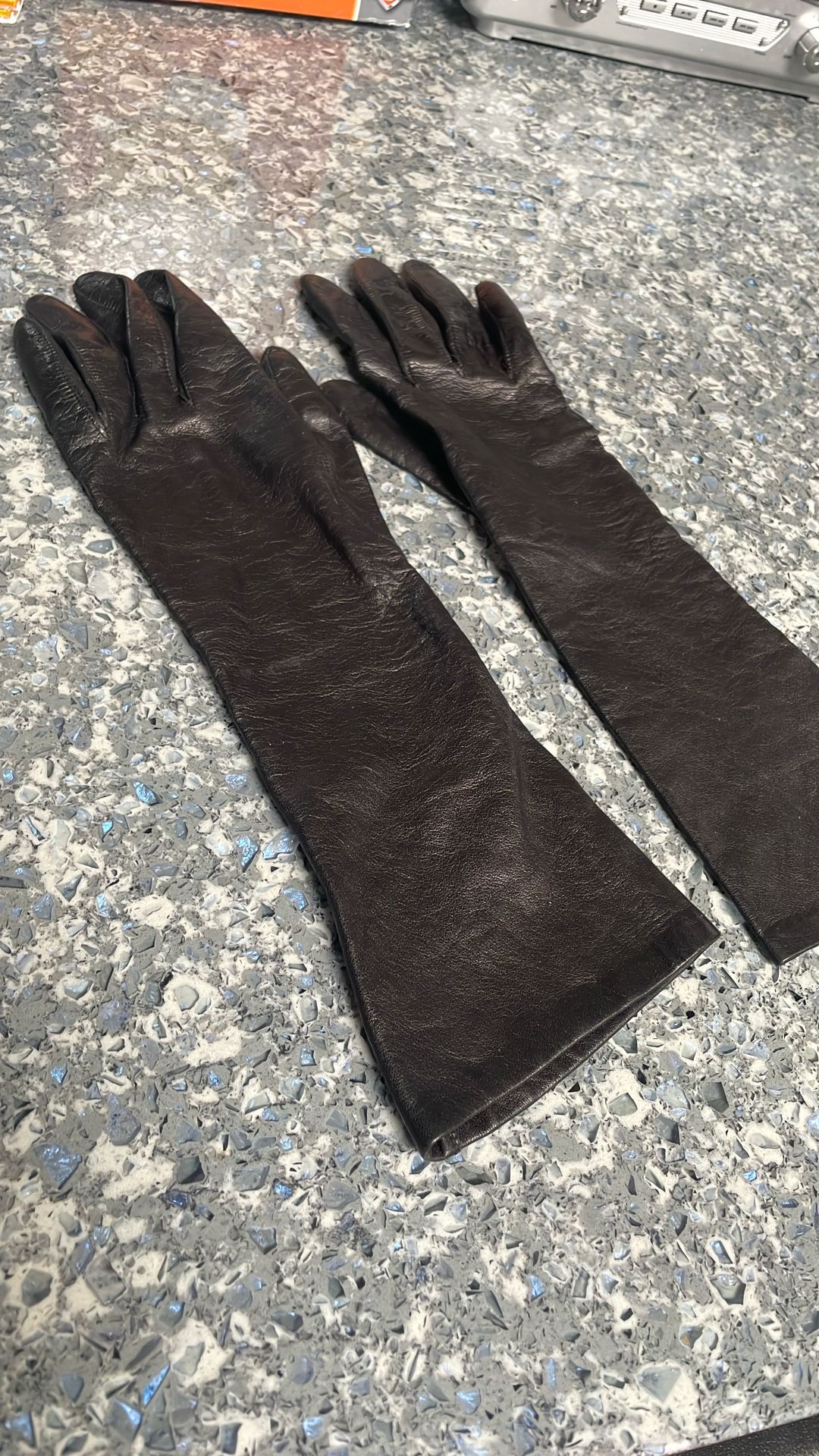 Gloves - BLACK Leather Opera Gloves