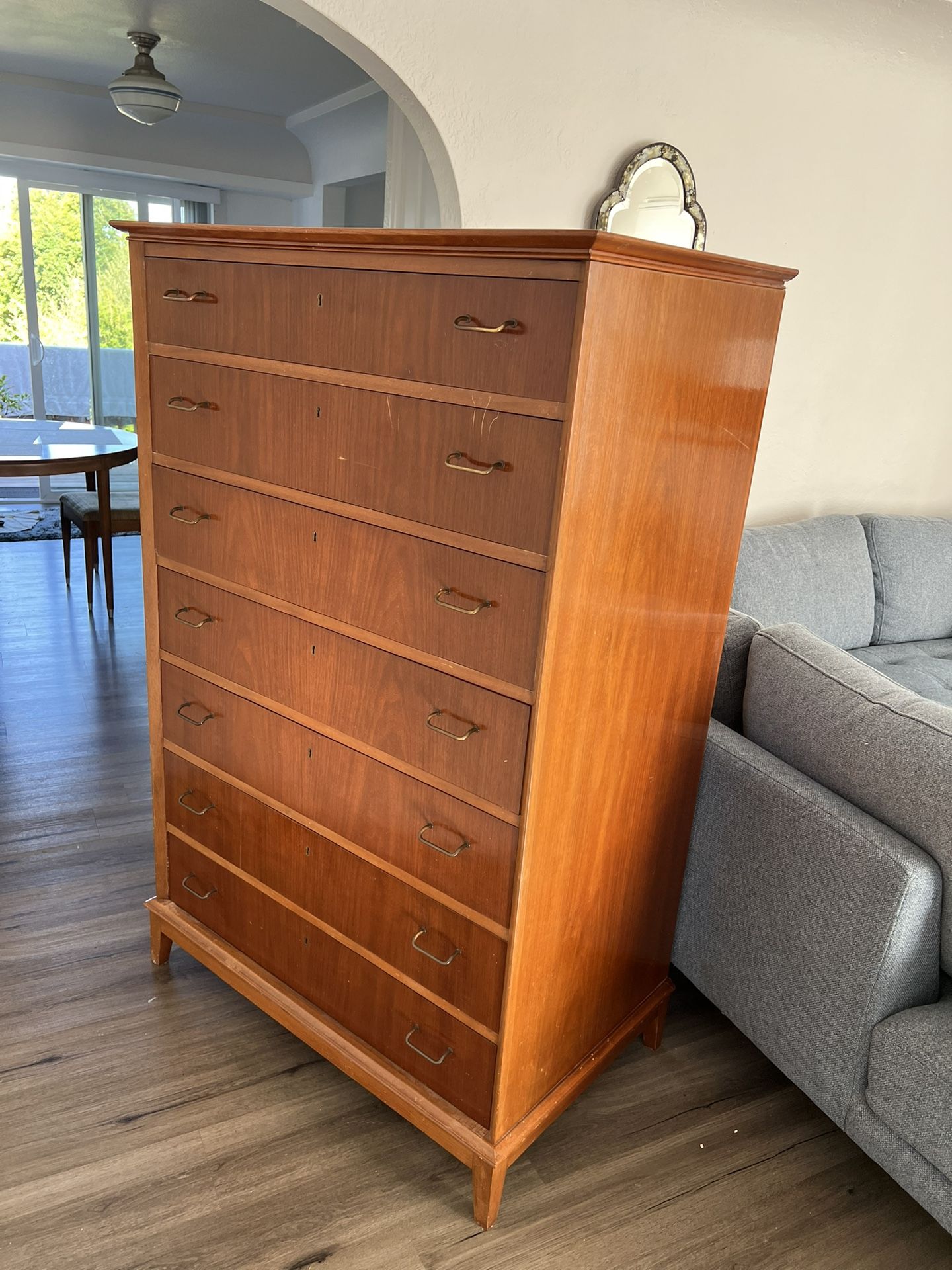 Elegant tallboy dresser.