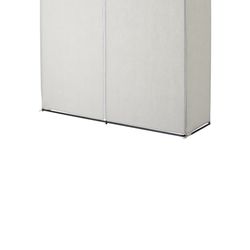 Mainstays Extra Wide Single Tier Zippered Clothes Closet, 60", Grey Pumice, Bedroom