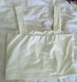 SHEIN White Square Neck Crop Tank Top | Women’s Size Large