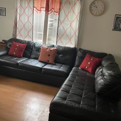 Dark Brown Sectional 