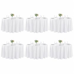 🚨EVENT PLANNERS! 6 White 132” Tablecloths – HUGE SAVINGS! ONLY $59.99🚨