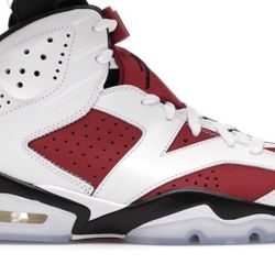 Jordan 6 Carmine Size 6Y , 6.5Y And 10