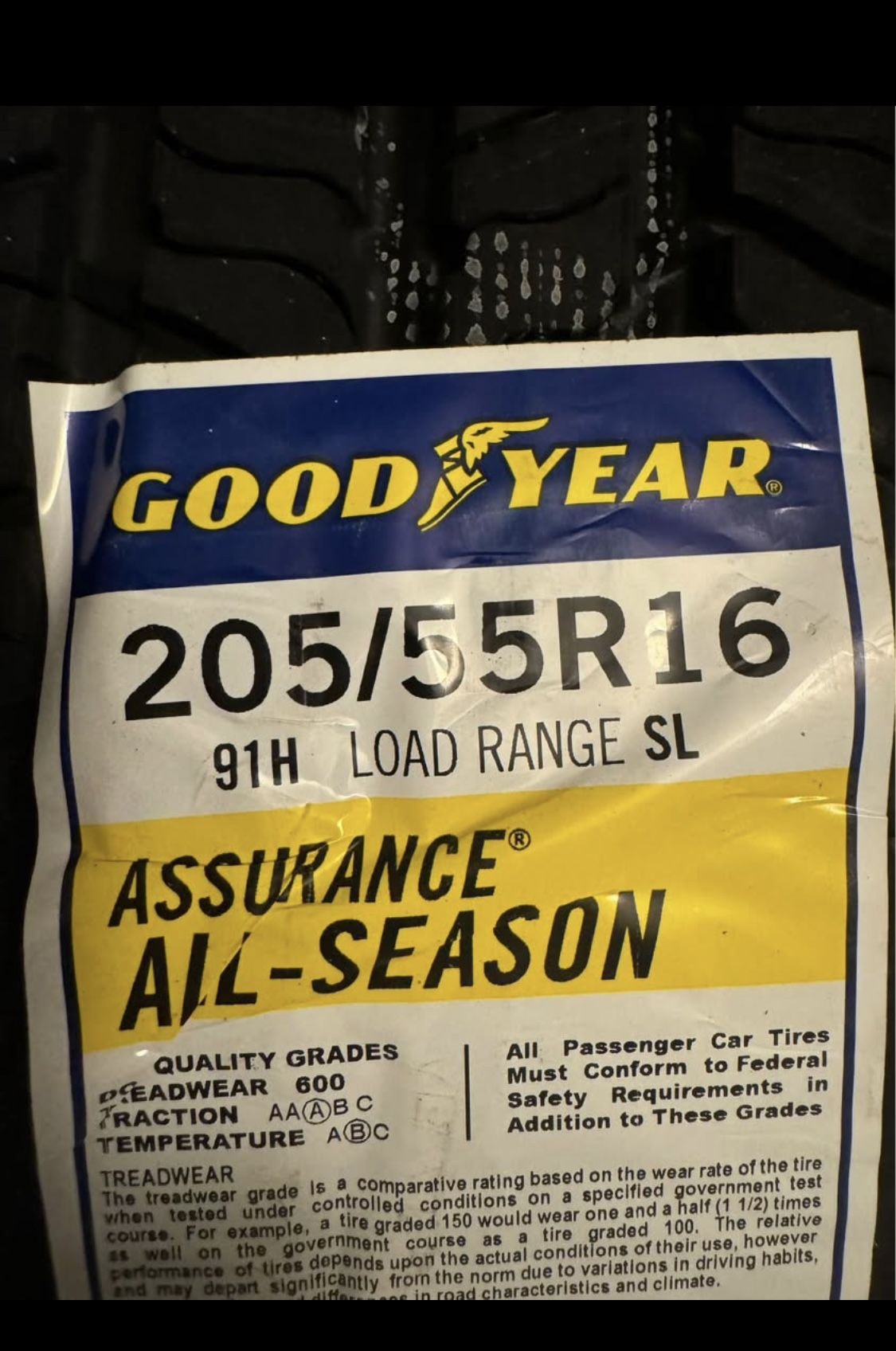 4 Brand New GOOD YEAR 205/55R16 Tires
