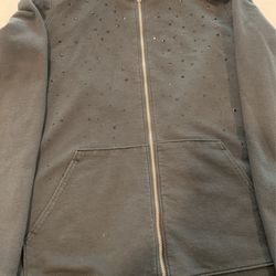 Darth Vader Rhinestone Gray Women’s Full Zip Hoodie