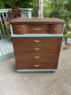 Refinished Mid Century Modern Basset Dresser