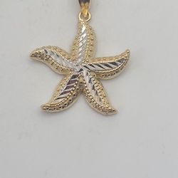 14k Gold Starfish Pendant
