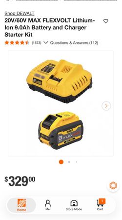 Shop DEWALT 20V/60V MAX FLEXVOLT Lithium-Ion 9.0Ah Battery and Charger Starter Kit