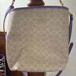 New Coach Tan And Lavender