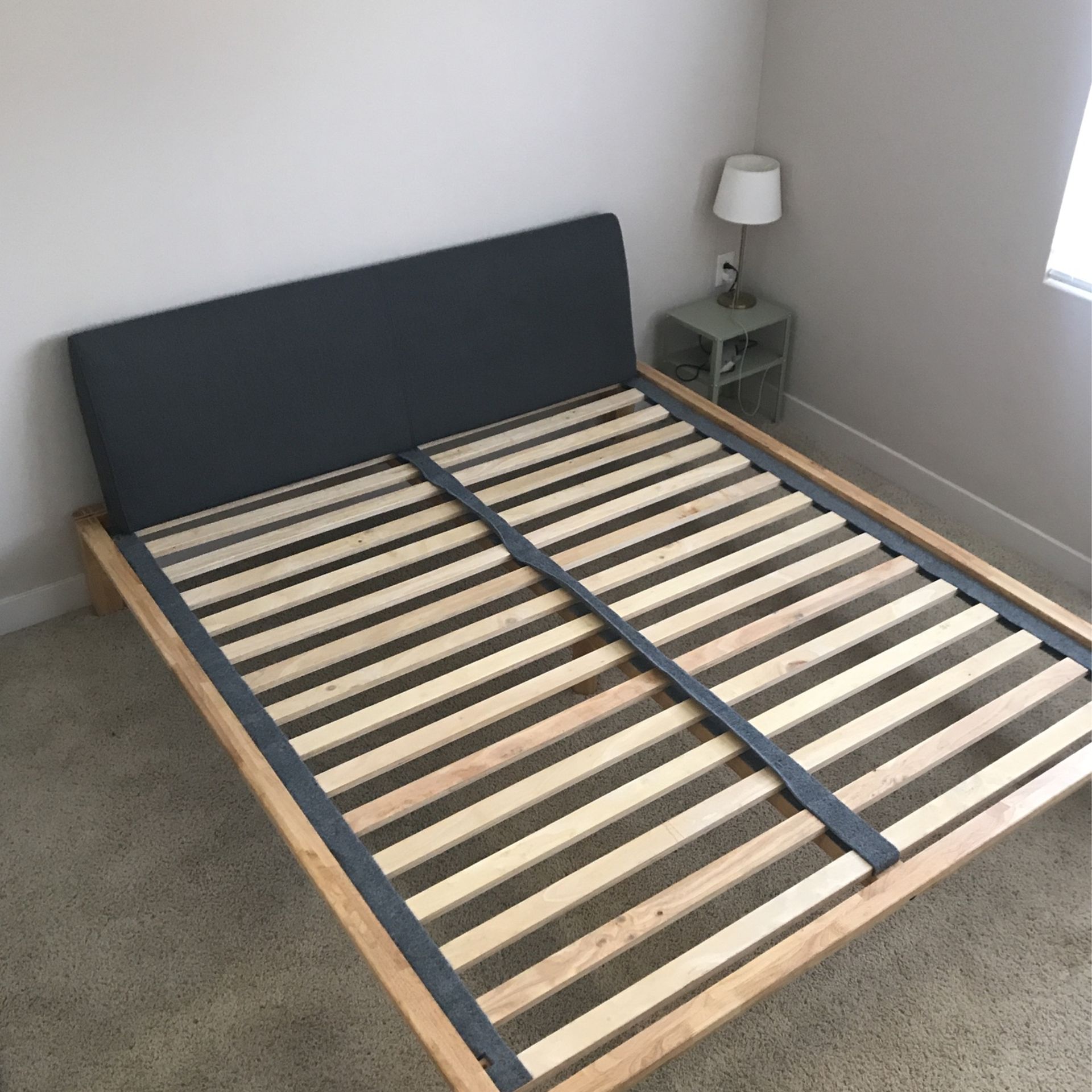 Thuma Bed Frame - Cali King, Natural, Dark Charcoal