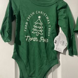 2pc Christmas Bodysuit Onesie & Tutu skirt 