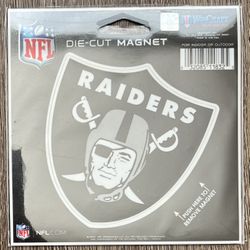 Raiders Magnet, New, 4” X 4” 