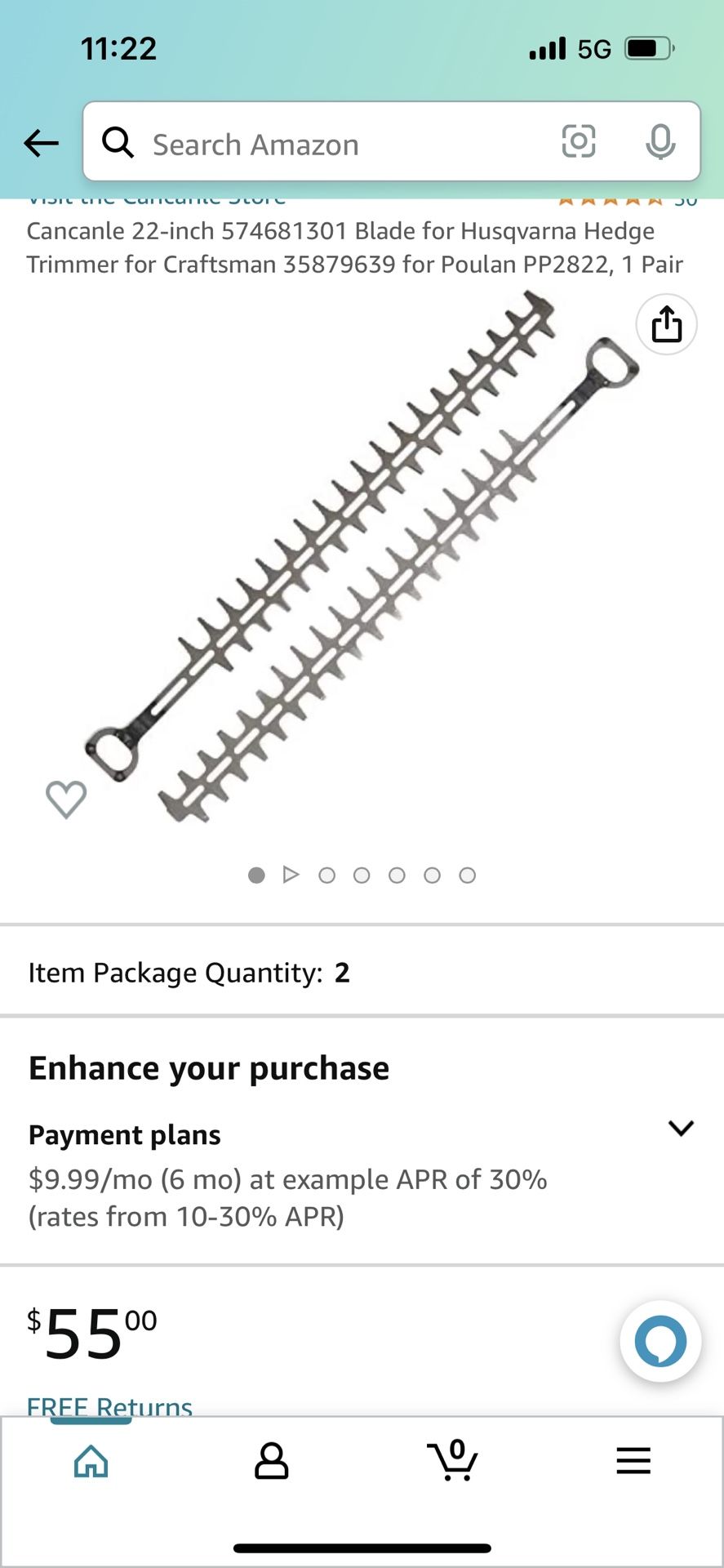 Cancanle 22”blade For Hedge Trimmer