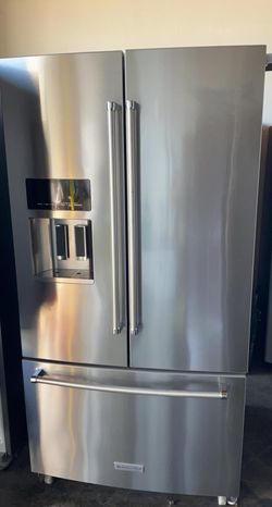 Kitchen Aid 3 Door Stainless Steel Refrigerator Fridge
