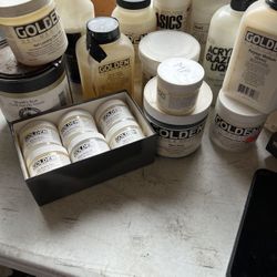 Variety Of Golden Gel Gloss And Acrylic Glazing Products