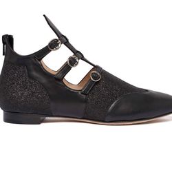 Stefano Maroni Women’s “Almine “ Black Flats/ Shoe