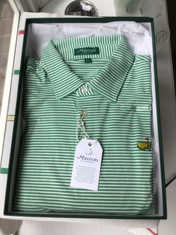 Masters Classics Men's Green  Striped Polo Shirt XL Short Sleeve