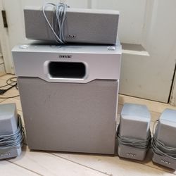 Sony Home Theater Audio Surround Sound System Speakers Subwoofer 5 Pieces