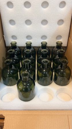 Green vases