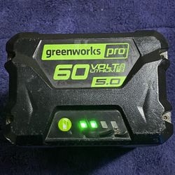 GREENWORKS PRO "60 VOLT LITHIUM 5-AMP