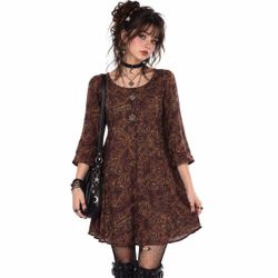 Vintage Carole Little 8 Whimsigoth Maroon Mini Dress Flowy Ethereal Babydoll
